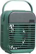 Cjcsm Ventilator Boxventilator, luchtkoeler Stille drie-snelheden verstelbare USB 2000MAh bevochtigende koelventilator Desktop- en tafelventilator