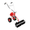 Duoruameng Veegmachines 43CC Veegmachine, 60 cm borstelbreedte, 1,7 pk, 2-takt bladveegmachine, benzine, handmatige veegmachine, motorbezem, voor tuin