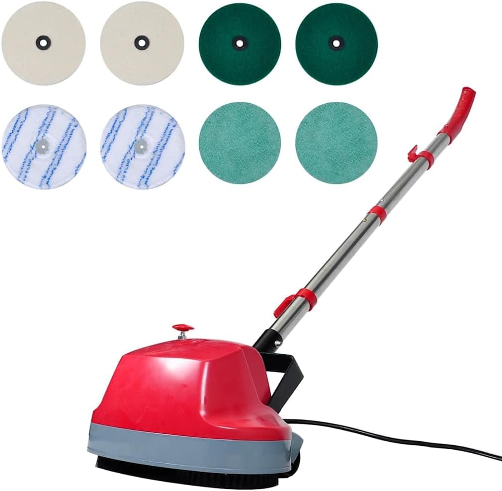 Molumvel Polijstmachine Bohnmachine, 180 W, 5-in-1 vloerpolijstmachine, met dubbele kop