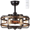 Ventilator Izowe Plafondventilator, Stille 3 Snelheden Reversibel Plafondventilator, Vervangbaar 6x E14 Lamp, met Afstandsbediening