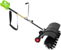 Kanbihao Bladblazer 2-in-1 accu- en veegmachine, 70-80 dB, 7000-9000 tpm, met wielen (zonder accu), voor tuin, erf en terras, sneeuw, vuil