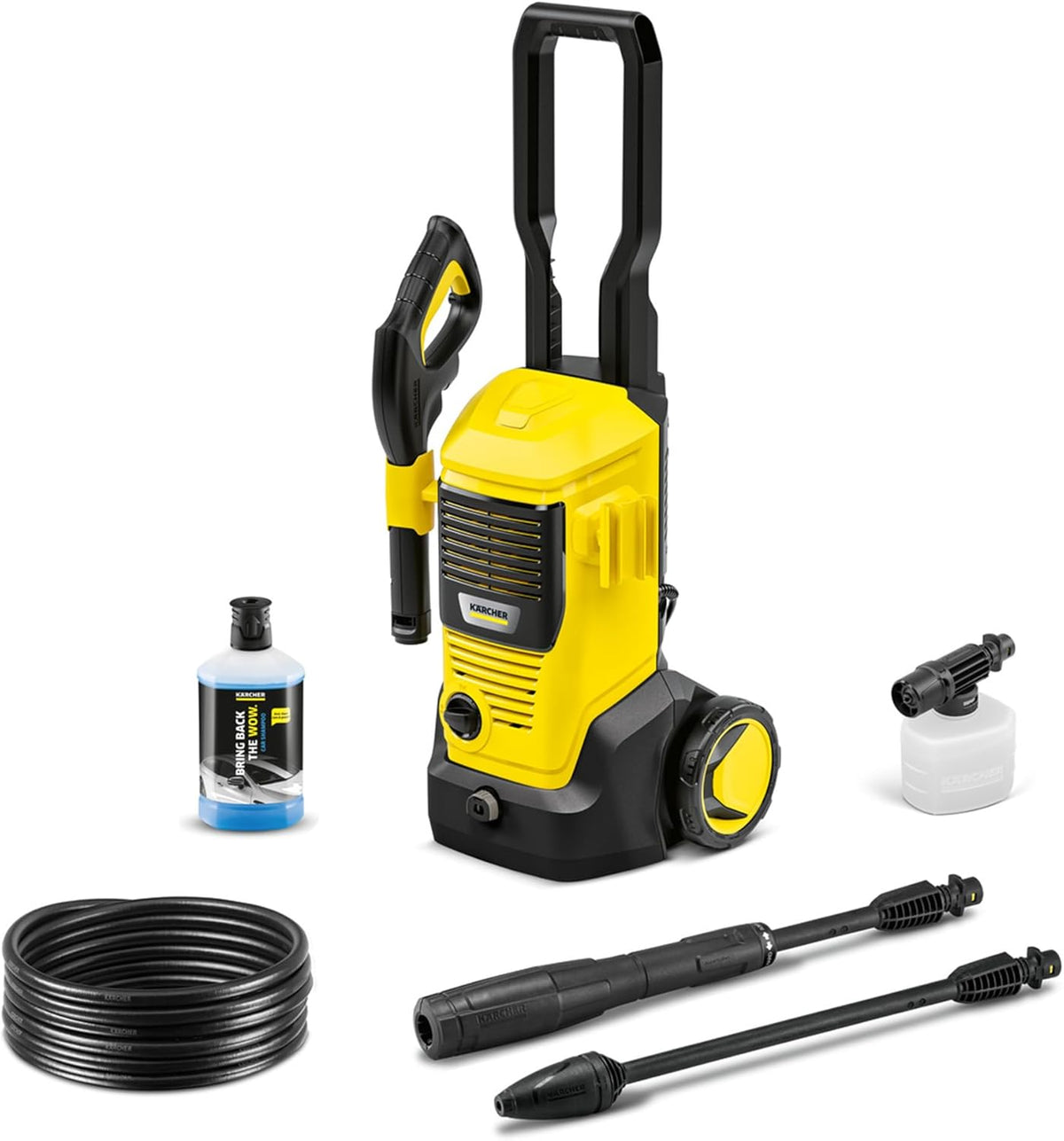Kärcher Hogedrukreiniger K 5 FJ, druk: max. 145 bar, opbrengst: 500 l/u, gewicht: 6,3 kg, oppervlakteprestatie: 40 m2/u, waterfilter, HD-pistool
