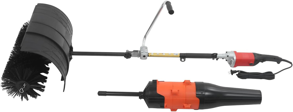 Salmeee Ventilator Elektrische veegmachine 2-in-1, 1,9 m, met ventilator, handveegmachine, voor buiten, bladblazer en veegmachine, voor gazon, terras