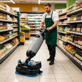 Polijstmachine Rspppjq Op batterijen werkende mini-automatische, 17 inch reinigingsbreedte, 360° roterende kop, voor kleine commerciële ruimtes