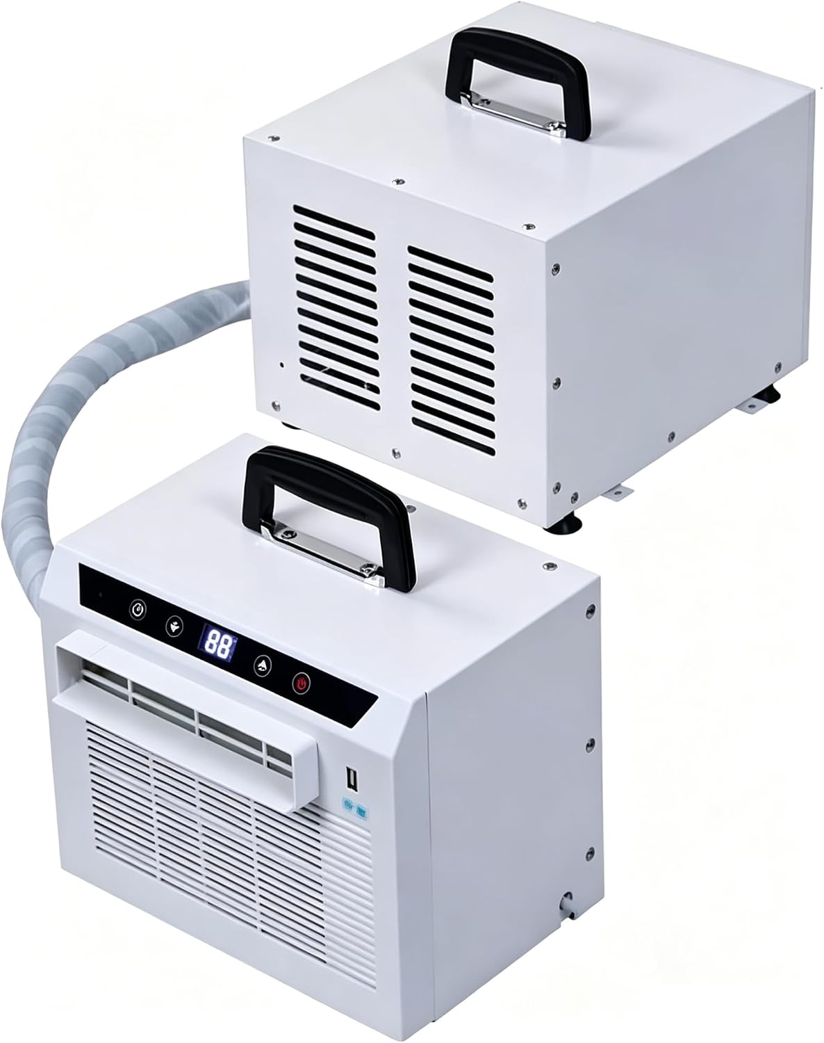 Mobiele airco Split-systeem airconditioners 13000 BTU kamerkoeler, met wifi en afstandsbediening timer, voor slaapkamer kantoor camping gebruik