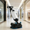 Hcauynn Vloerreinigingsmachine Automatische vloerreiniger, reinigingsbreedte 17 inch, 360 graden draaibaar, looptijd van 90 minuten, met loopgeleider