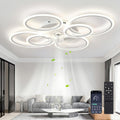 MiiR Ventilator Plafondventilator, 85W Plafondventilator, 100cm Dimbare LED-ventilator, 6 Snelheden Ventilator Lamp Plafond, Geschikt, Wit, Met Licht