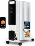 Pro Breeze Elektrische kachel OmniWarm, met Smart App 2500W, Fi Olieradiator 24-uurs Timer, 3 Modi, Wit, Verplaatsbaar en Krachtige Wi