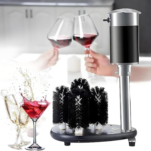 Wasmachine Automatische glaswasmachine, 800 kopjes per uur, 5-borstelontwerp, elektrische beker veegmachine, voor bars en restaurants