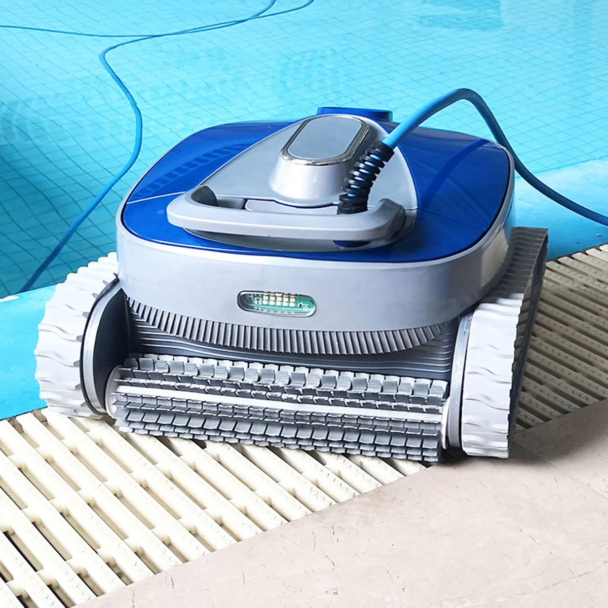 Xdlywuziq Zwembadrobot Automatische Zwembadreiniger, 140w Oplaadbare Robotzwembadreiniger, Met Ultrafijne Filters