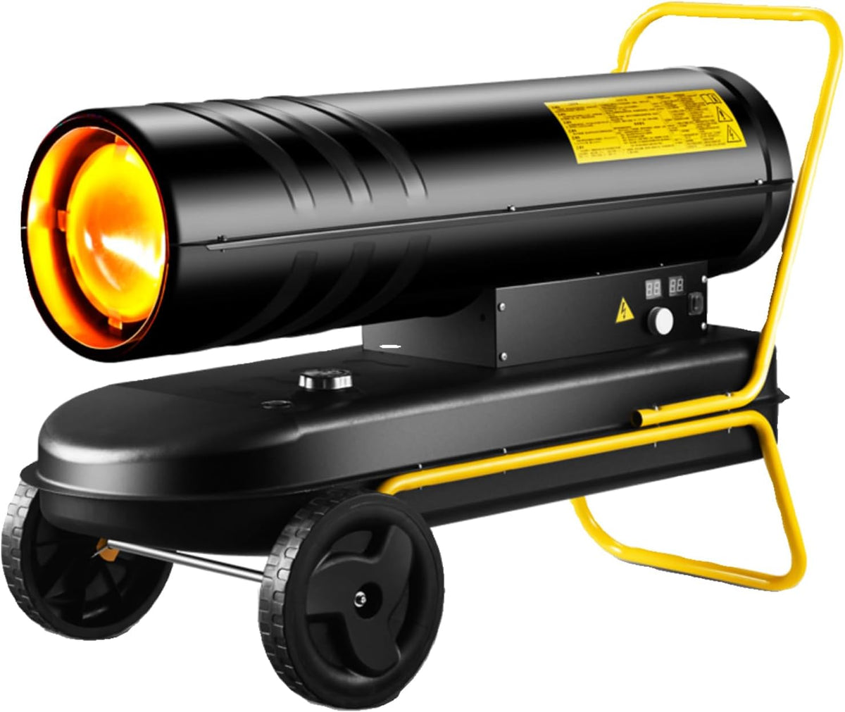 Ventilator Fvtvhev Olieverwarmer diesel verwarmingskanon heteluchtgenerator, met wagen Fvtvhev (20 kW, 19 L, dieselverbruik 1,7 kg/u
