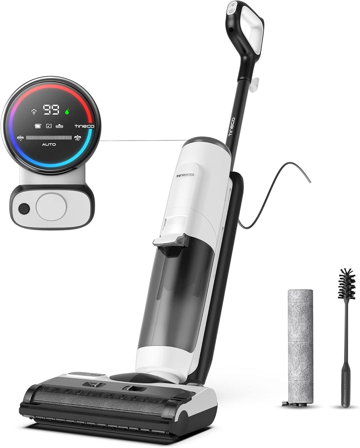 Tineco Stoomreiniger Floor One S5 Steam Smart Nat-droogstofzuiger, iLoop zelfreiniging, geschikt, nat- en droogzuiger, met led-display, voor kleverige