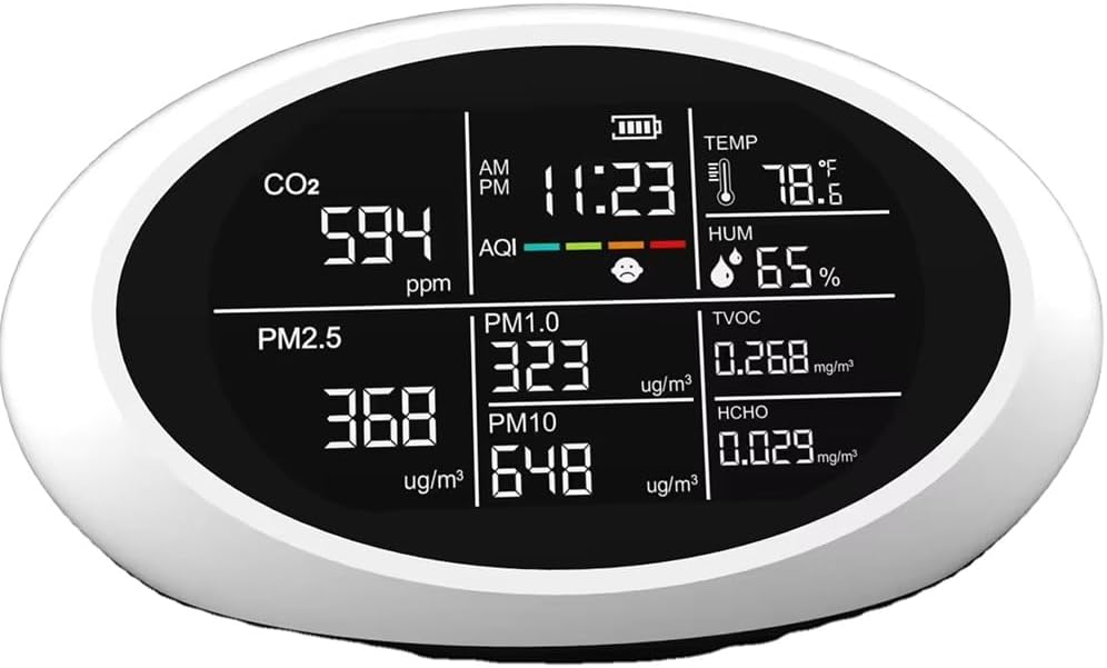Joxlover Gasdetector Luchtkwaliteitsdetector 10 in 1 luchtkwaliteitsdetector, voor thuis, industrieel