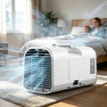 Sxpypiz Mobiele airco Draagbare airconditioner, 4400-5100 BTU, laag geluidsniveau (42 dB), 4 modi in 1, binnen en buiten, zelfverdamping, ideaal