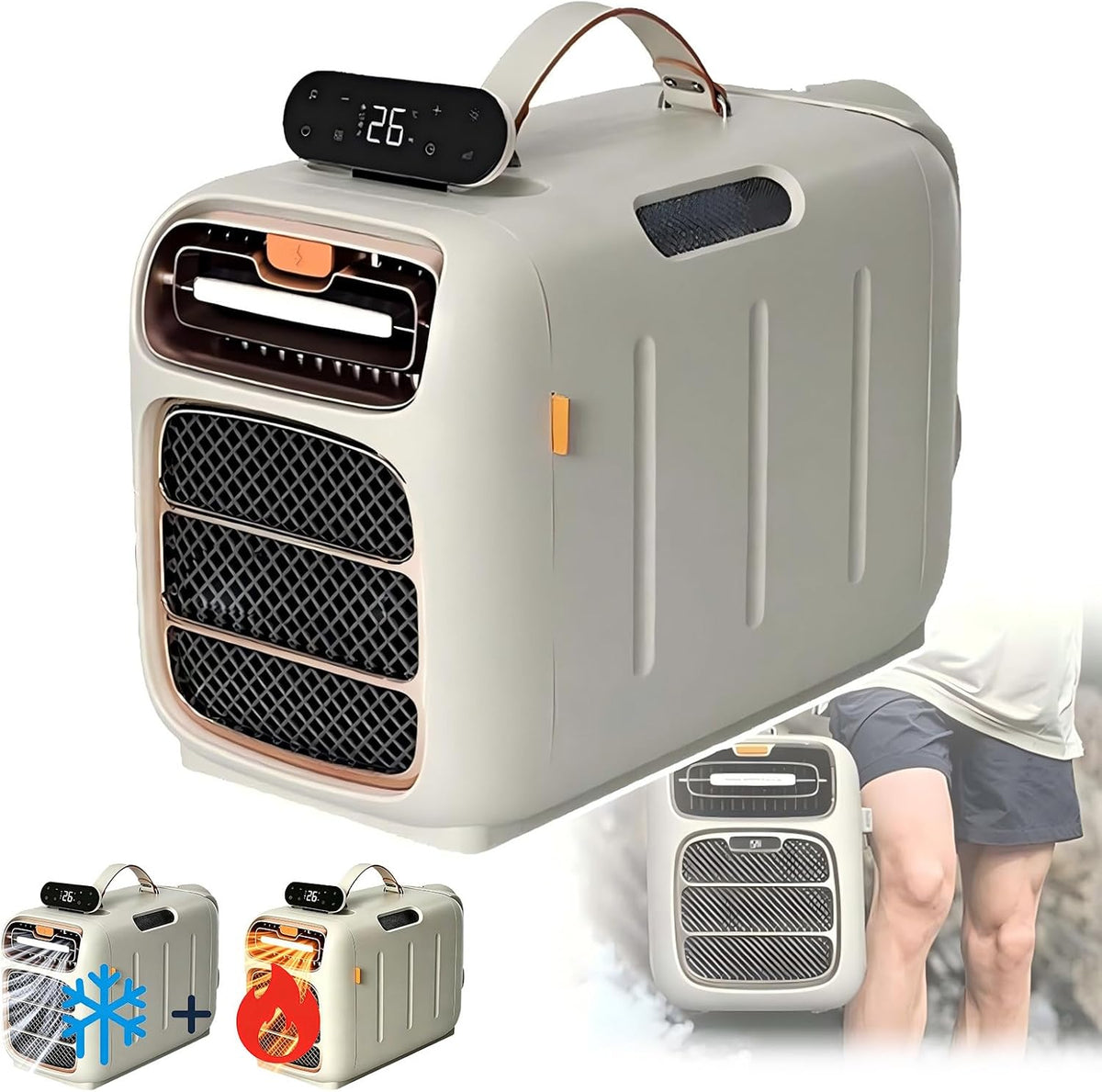 Mobiele airco Specialbiegebuy Draagbare Airconditioner 4700BTU Als Tentairco, 5–8 m2, stil 45dB., Laag Vermogen, voor Tent, Camper, Bestelwagen