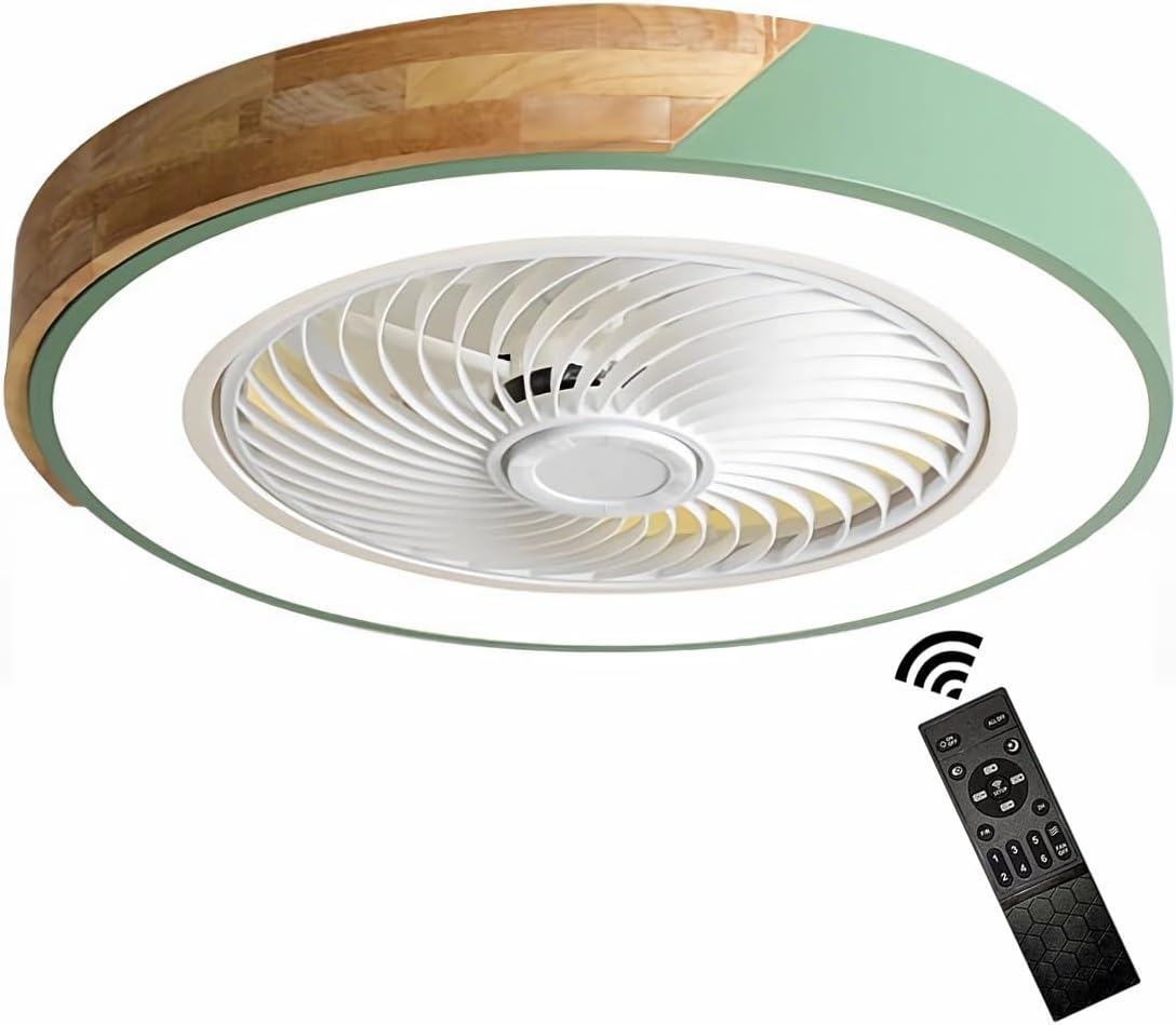 GaoHX Ventilator Plafondventilator, met Afstandsbediening 3000-6500K Verstelbare 6 Snelheid onzichtbare lamp Plafondventilator, met licht