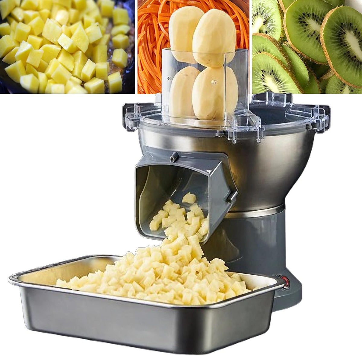 Gthtuhfd Keukenmachine Groentesnijder/snijmachine, geschikt, voor ingrediënten zoals uien, knoflook, wortelen en aardappelen