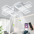 Ventilator MiiR Plafondventilator, Voor Woonkamer Slaapkamer Keukenlamp Wit 90cm, LED 85W Plafondventilator, Met Afstandsbediening Stille Lamp