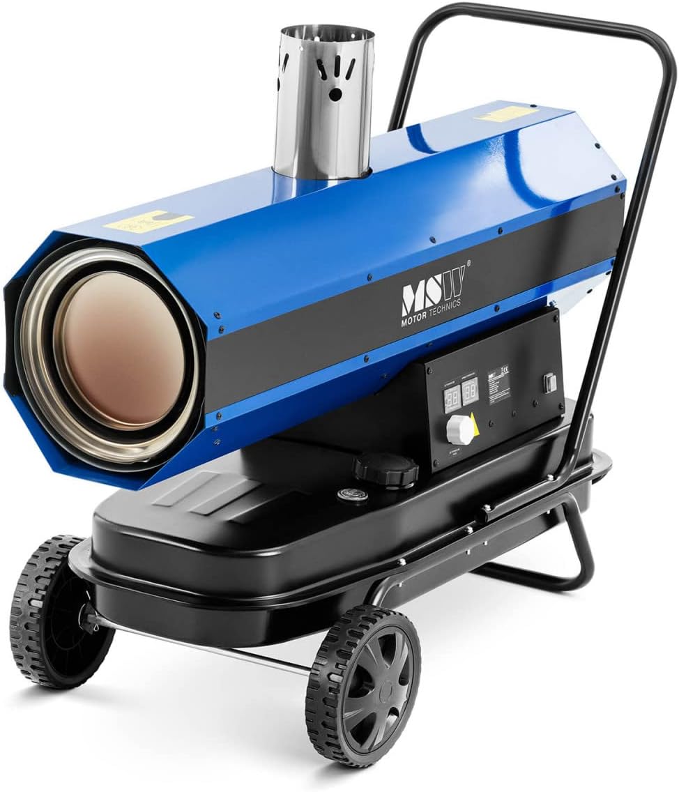 MSW Motor Technics Elektrische kachel MSW MSW, Power-3000 diesel verwarmingskanon 30000 W 38 l olieverwarmingskanon diesel olieverwarmer, GHW