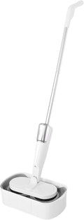 Luocute Vloerreinigingsmachine Draadloze Elektrische Dweil, Geschikt, Wit, met Lichte Waterstraal, Krachtige Vloerreiniger, USB Oplaadbare Dweil