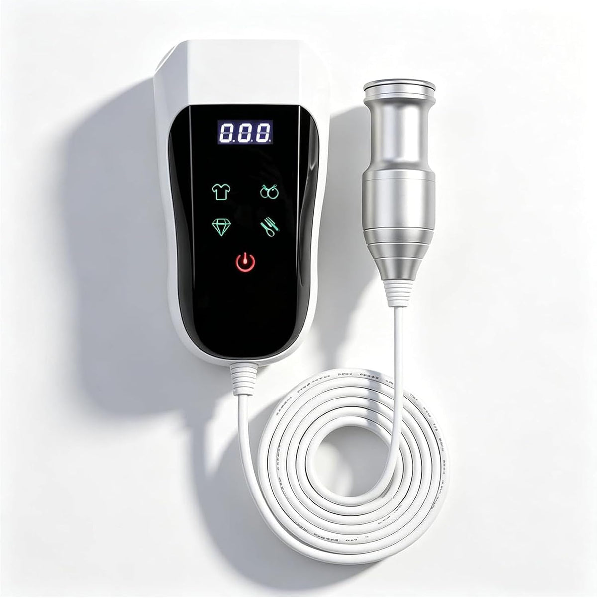 Imoybbr Ultrasone reiniger reinigingsmachine reinigingsstaf, met automatische timer, draagbare dompelbare reiniger, voor glazen, fruit, groenten