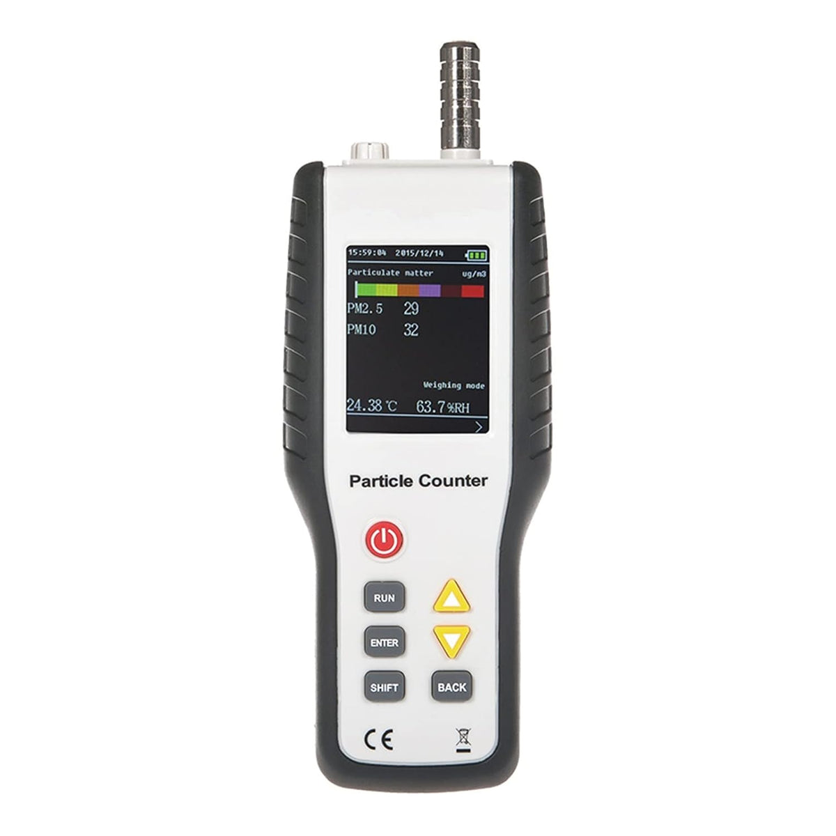 Merhovo Luchtkwaliteitsmeter Luchtkwaliteitsdetector 9600 Deeltjesteller, voor bewaking PM 2.5-monitor, met hoge resolutie