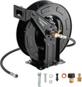 Vevor Hogedrukreiniger slanghaspel, 15,2 m x 1 cm intrekbare krachtige, 4000PSI Max, automatisch terugwikkelen, zware stalen wasslanghaspel, tuin