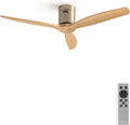 Create Ventilator /Aircalm DC/nikkel DC-plafondventilator, timer, met natuurlijke houten messen/Stil