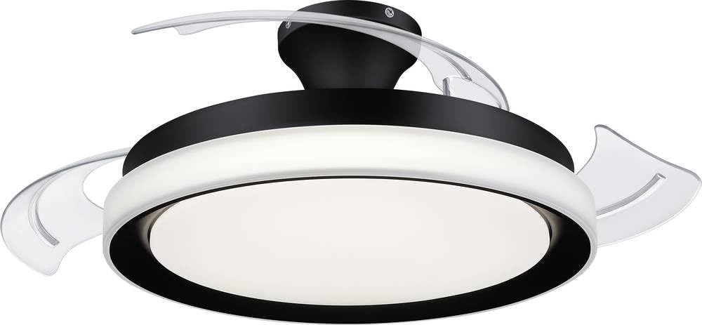 Philips Ventilator LED Bliss 28W plafondlamp, met 35W ventilator, 2700K-4000K-5500K, bijgeleverde afstandsbediening, zwart, warm tot koelwit licht