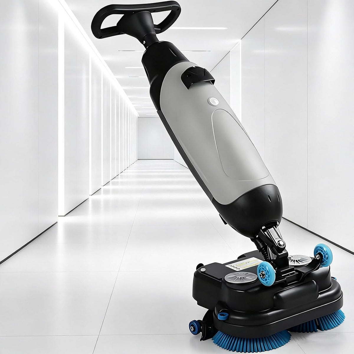 Gesaides Vloerreinigingsmachine Commerciële vloerreiniger en schrobmachine, geschikt, Krachtige, dieptereinigende machine, met dubbele borstel