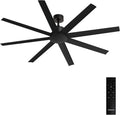 Create Ventilator / WIND Industrial XL/Plafondventilator Zwart, met afstandsbediening / 40W, Ø165cm, 6 snelheden, Stil, programmeerbaar