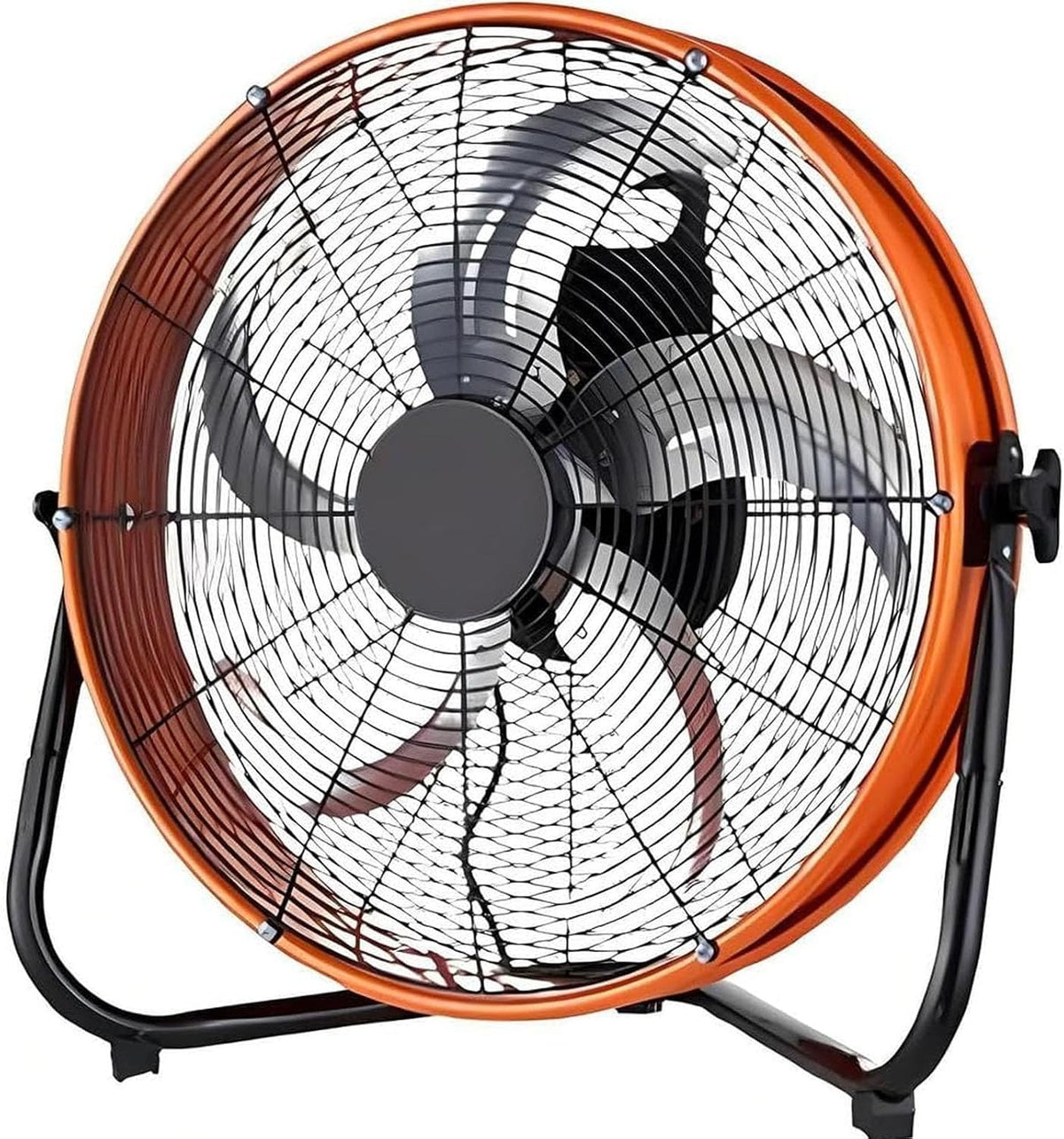 Ventilator Heavy Duty industriële vloer, 4000 CFM hoge snelheid luchtcirculatie, 4 snelheden & 140 tilt, draagbare metalen doos ventilator