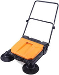 Tapijtveger Industriële Vloer Veger Machine, 26 'Hand Push Outdoor Commerciële Schoonmaak Tool, met 4 Gal Prullenbak, voor Garage, Oprit, Hotel
