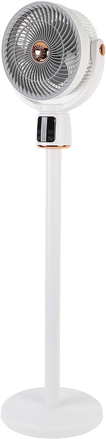 Ventilator Acouto Oscillerende Staande Snelle Circulatie USB Oplaadbaar, met Afstandsbediening 12 Uur Timer 12 Snelheden Hoogte