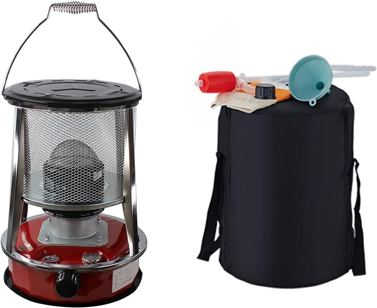 Cqdwd Elektrische kachel Kachelverwarmer, met opbergtas, lichtgewicht draagbare roestvrijstalen olieverwarmer Glazen brander