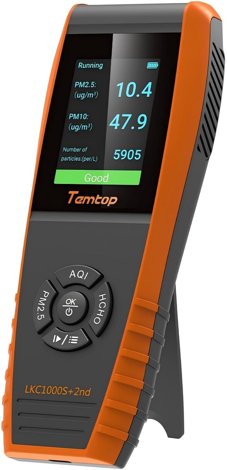 Luchtkwaliteitsmeter Temtop Luchtkwaliteitsdetector Formaldehyde, PM2.5, PM10 Deeltjesteller, TVOC